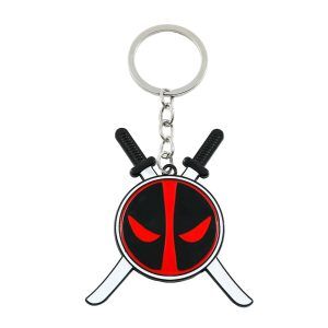 Porte-clés Deadpool Double Couteau - Design Métal Robustesse & Style Geek